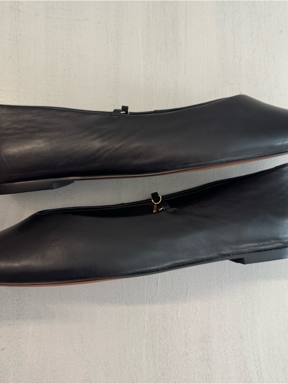 Madewell Womens Black Remy Mary Jane Leather Chain-Accent Ballet Flats Sz 9 NWOT - Picture 9 of 12